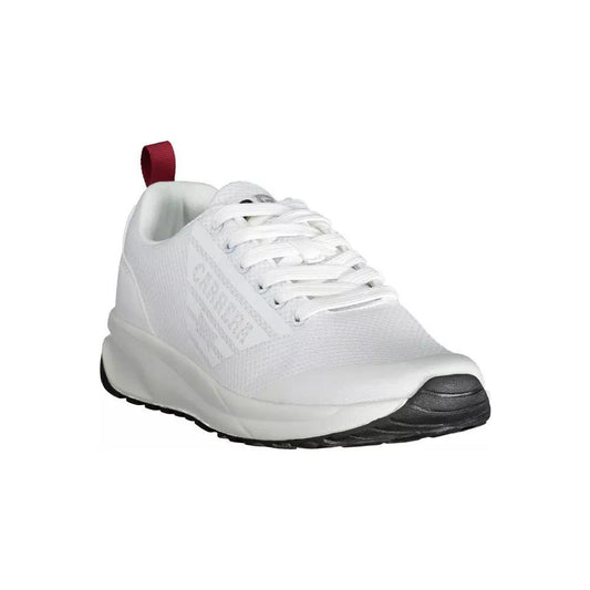 Sleek White Sports Sneakers with Contrast Accents