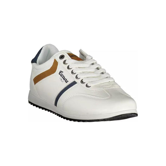 Carrera | Eco-Leather Lace-Up Sneakers with Contrast Detail| McRichard Designer Brands   