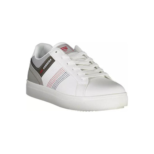 Sleek White Sneakers with Bold Contrasts