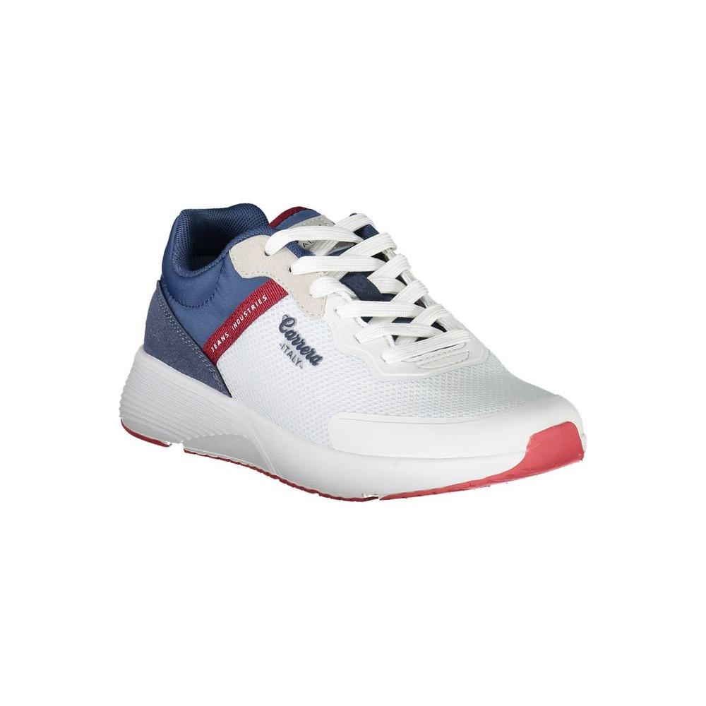 Carrera | Sleek White Sports Sneakers with Contrast Accents| McRichard Designer Brands   