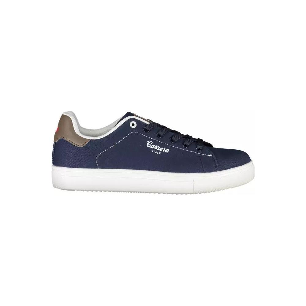 Carrera Sleek Blue Sneakers With Eco-Leather Accents sleek-blue-sneakers-with-eco-leather-accents
