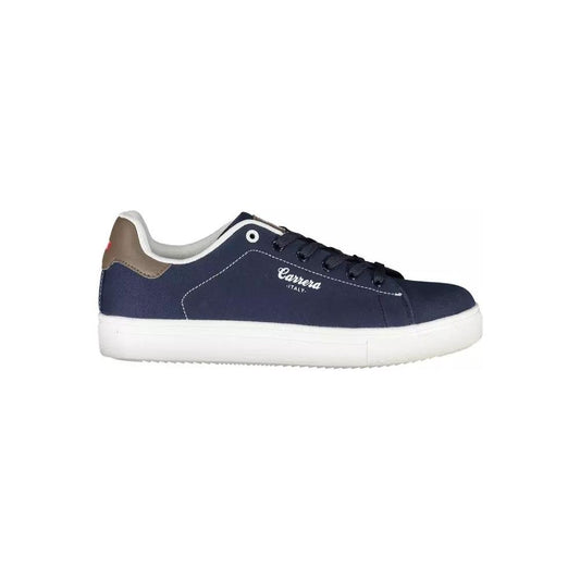 Carrera | Sleek Blue Sneakers With Eco-Leather Accents| McRichard Designer Brands   