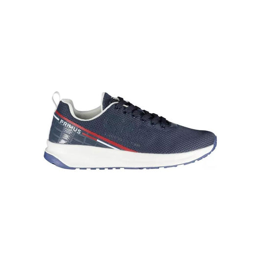 Chic Blue Sports Sneakers with Contrasting Details