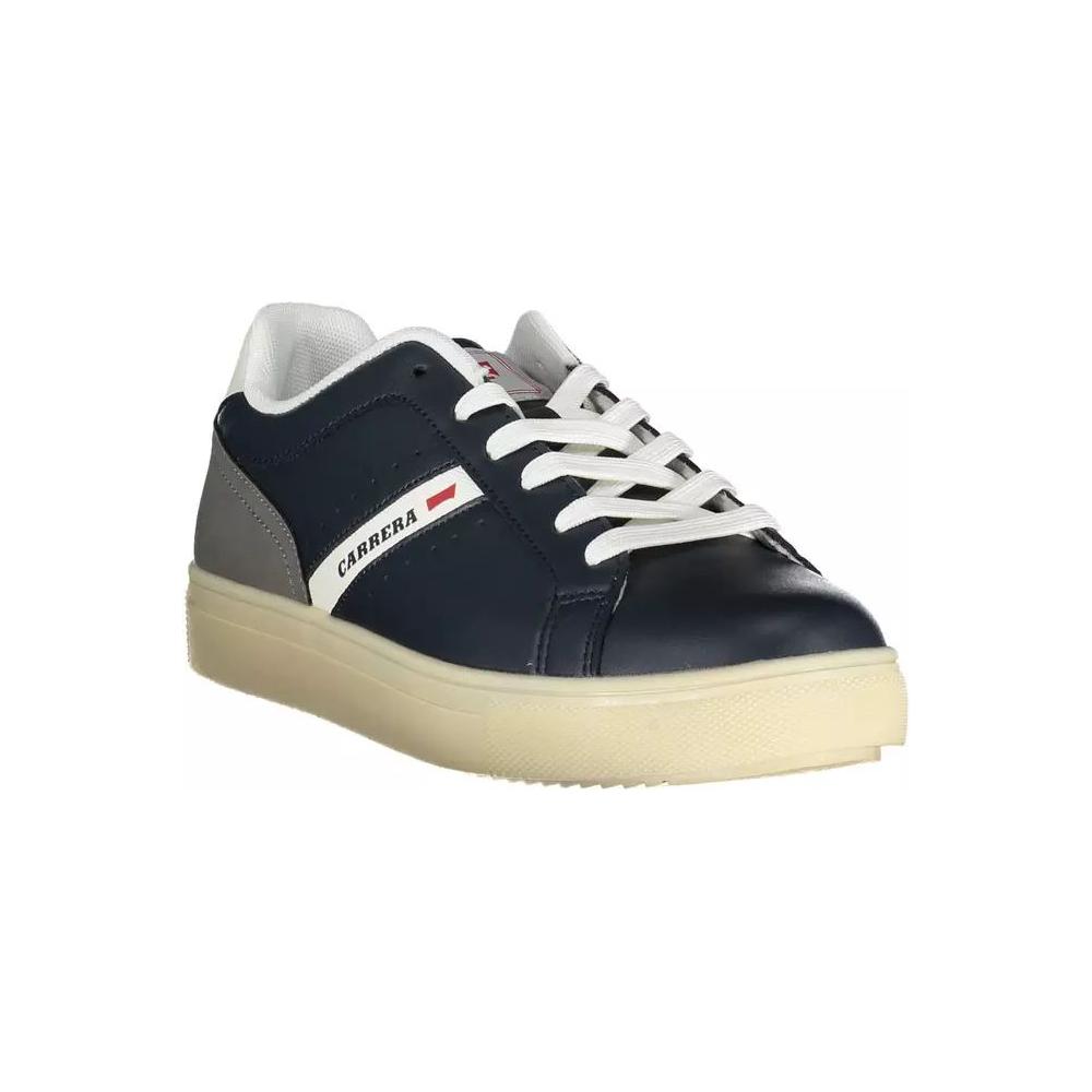 Carrera Blue Carrera Sports Sneakers with Contrasting Accents blue-carrera-sports-sneakers-with-contrasting-accents