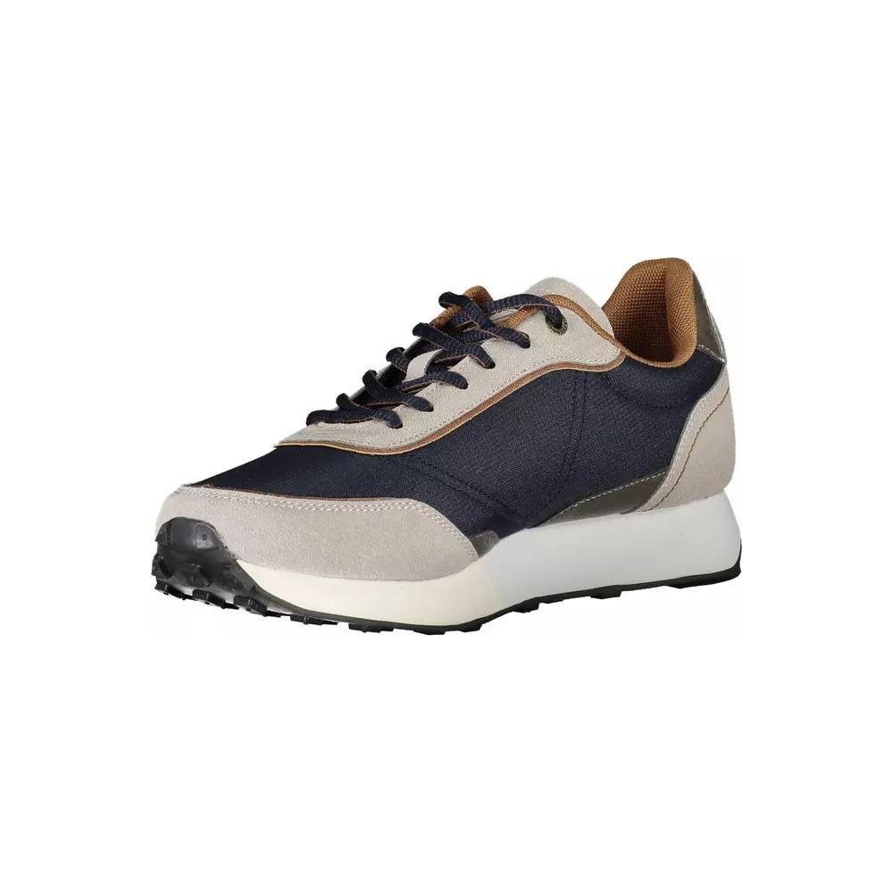 Carrera | Sleek Blue Eco-Leather Sneakers| McRichard Designer Brands   
