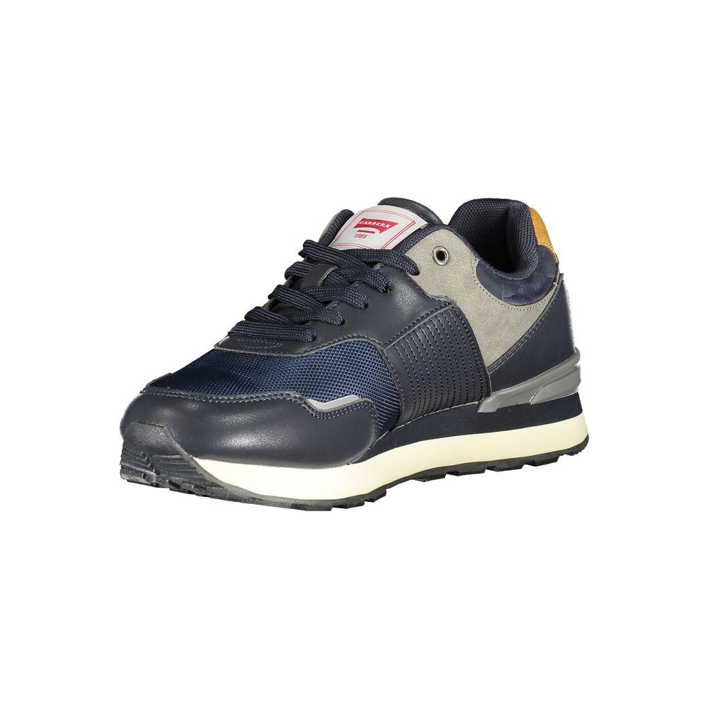 Carrera | Sleek Blue Sports Sneakers with Logo Accent| McRichard Designer Brands   