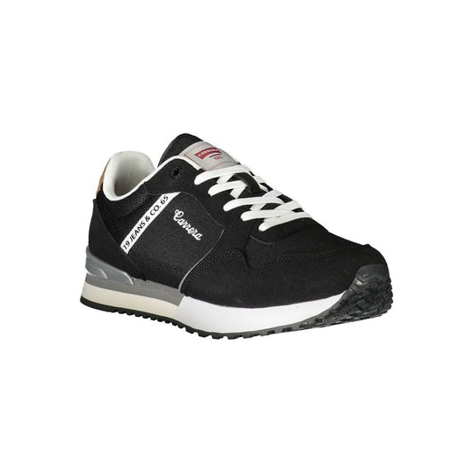 Black Polyester Sneaker