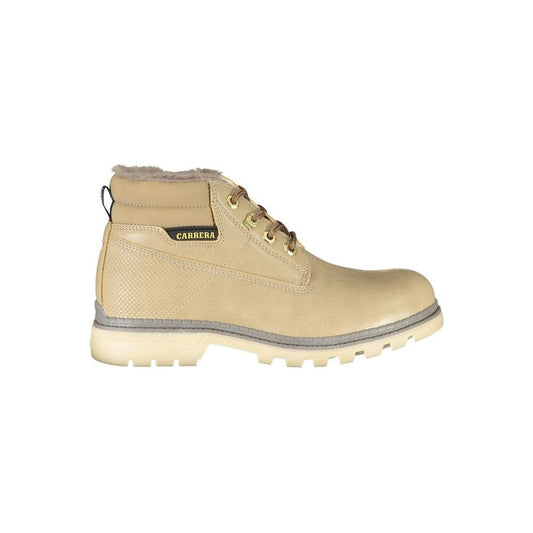 Carrera | Beige Lace-Up Boots with Contrast Details| McRichard Designer Brands   
