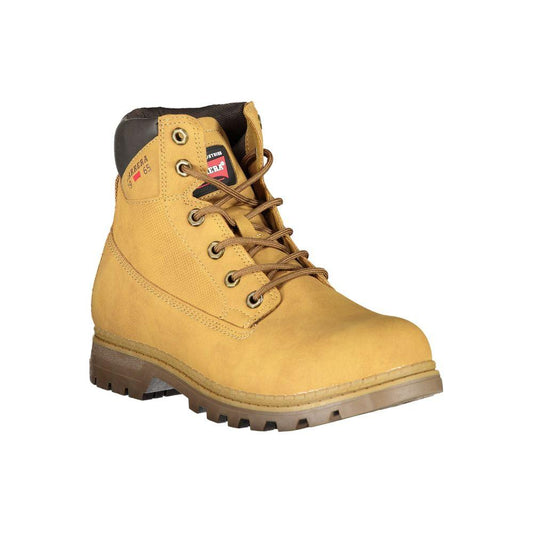 Carrera | Vibrant Yellow Lace-Up Boots with Logo Detail| McRichard Designer Brands   