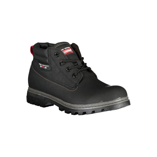 Carrera | Sleek Black Laced Boots with Contrast Details| McRichard Designer Brands   