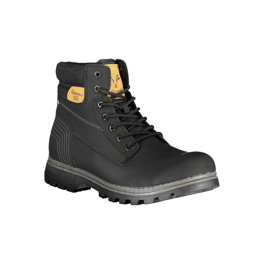 Carrera Sleek Black Laced Boots with Contrast Accents sleek-black-laced-boots-with-contrast-accents