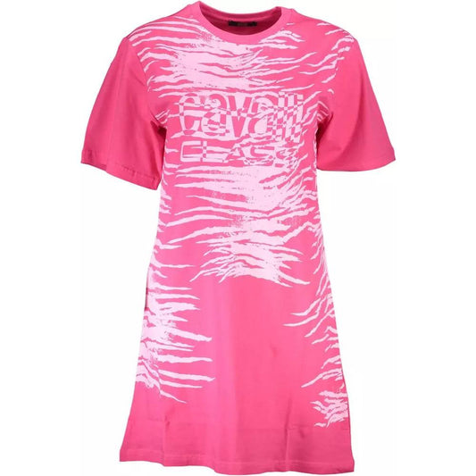 Cavalli Class | Pink Cotton Dress| McRichard Designer Brands   