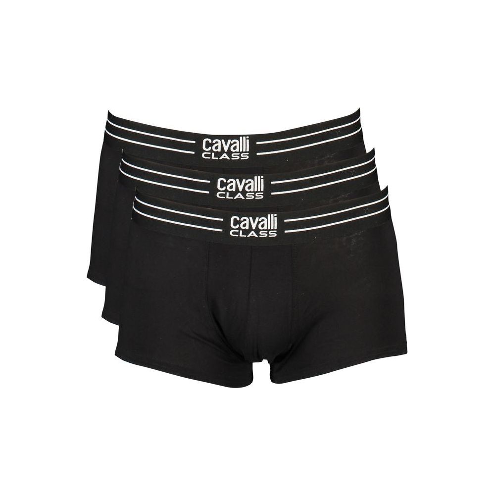 Cavalli Class Black Cotton Underwear black-cotton-underwear-11