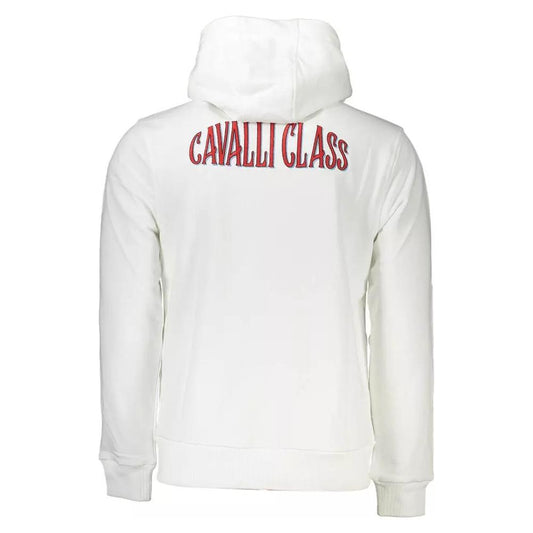 Cavalli ClassElegant White Hooded Sweatshirt with Embroidery DetailMcRichard Designer Brands£129.00