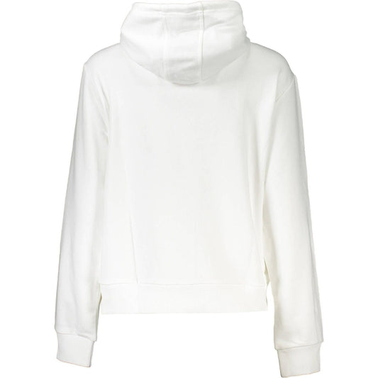 Cavalli Class Elegant White Hooded Sweatshirt elegant-white-hooded-sweatshirt