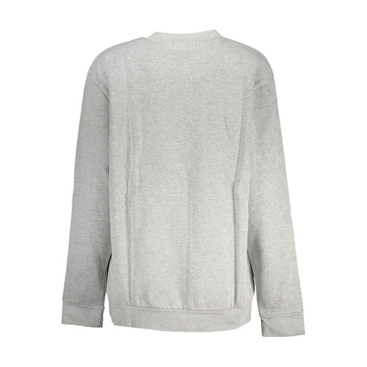 Cavalli Class | Chic Gray Crew Neck Fleece Sweatshirt| McRichard Designer Brands   