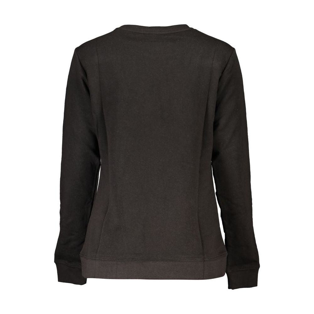 Cavalli Class Black Cotton Sweater black-cotton-sweater-20