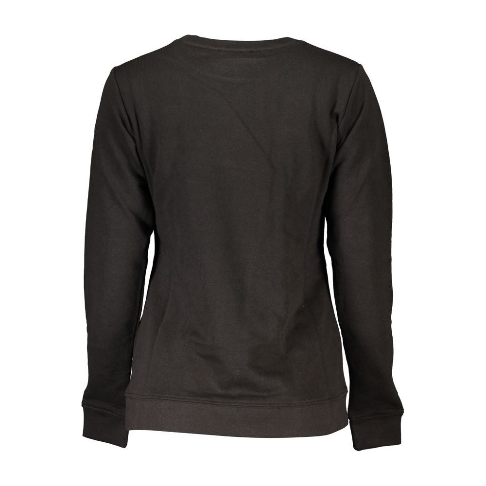 Cavalli Class Black Cotton Sweater black-cotton-sweater-23
