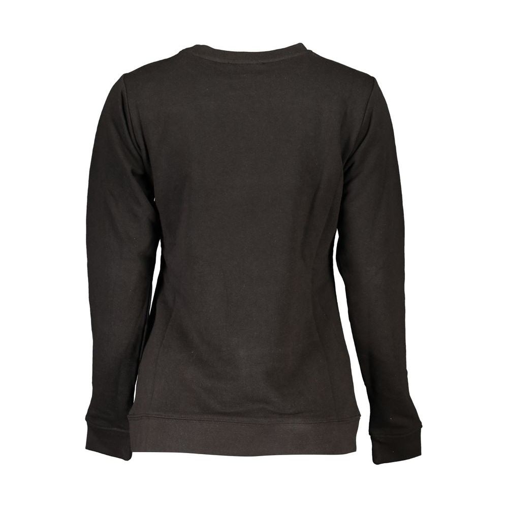 Cavalli Class Black Cotton Sweater black-cotton-sweater-19