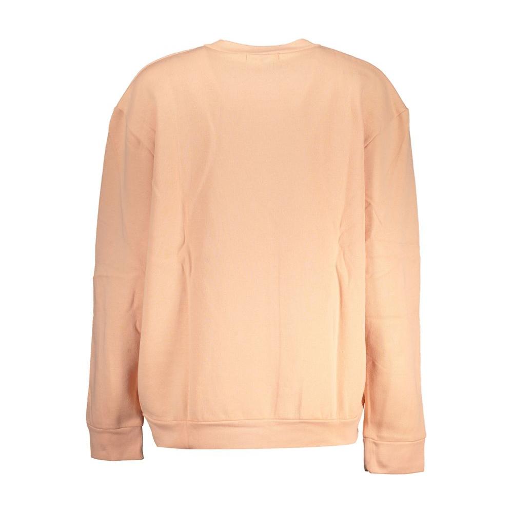Cavalli Class | Elegant Pink Fleece Crew Neck Sweater| McRichard Designer Brands   