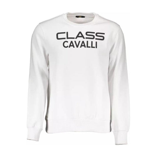Cavalli ClassChic White Cotton Round Neck SweaterMcRichard Designer Brands£99.00