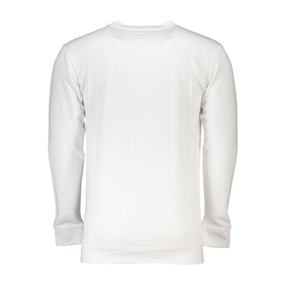 Cavalli Class White Cotton Sweater white-cotton-sweater-20