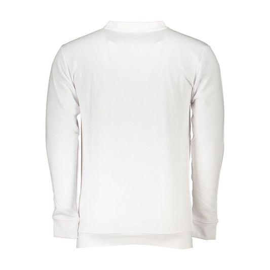 Cavalli Class White Cotton Sweater white-cotton-sweater-24