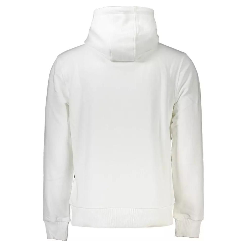 Cavalli Class Elegant White Hooded Sweatshirt white-cotton-sweater-47