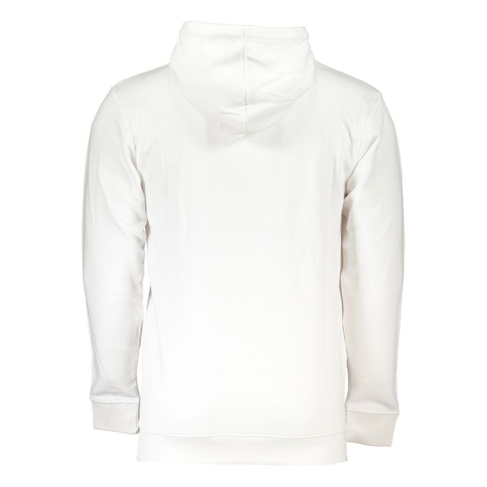 Cavalli Class Chic White Hooded Sweatshirt with Exclusive Print chic-white-hooded-sweatshirt-with-exclusive-print