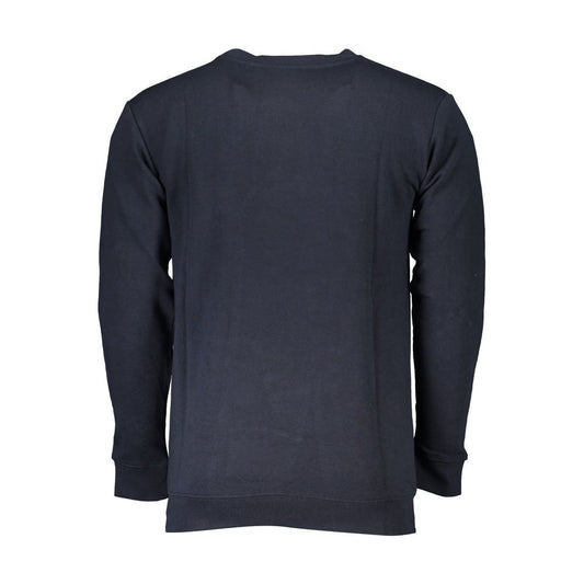 Cavalli Class Blue Cotton Sweater blue-cotton-sweater-30
