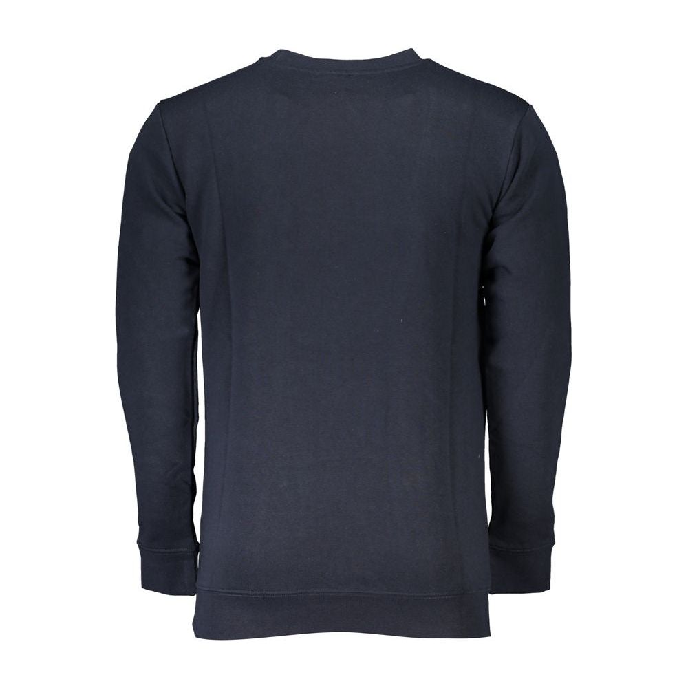 Cavalli Class Blue Cotton Sweater blue-cotton-sweater-31