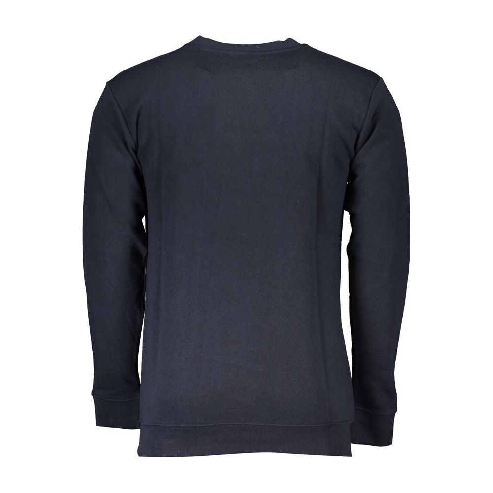 Cavalli Class Blue Cotton Sweater blue-cotton-sweater-33