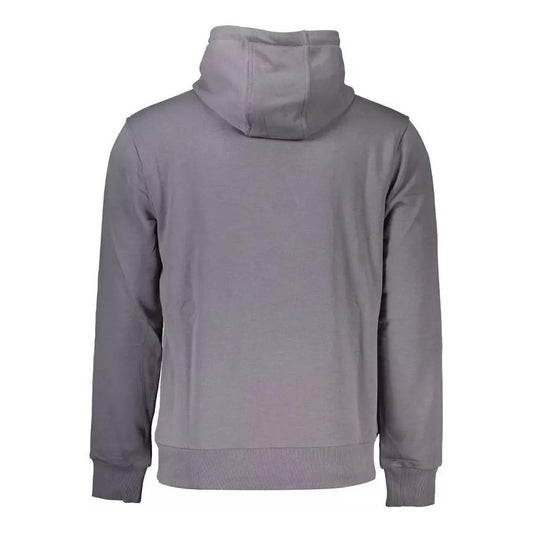 Cavalli Class Elegant Gray Hooded Sweatshirt in Regular Fit gray-cotton-sweater-22