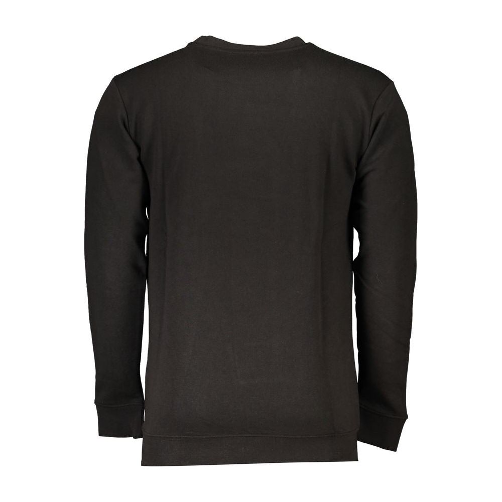 Cavalli Class Black Cotton Sweater black-cotton-sweater-24