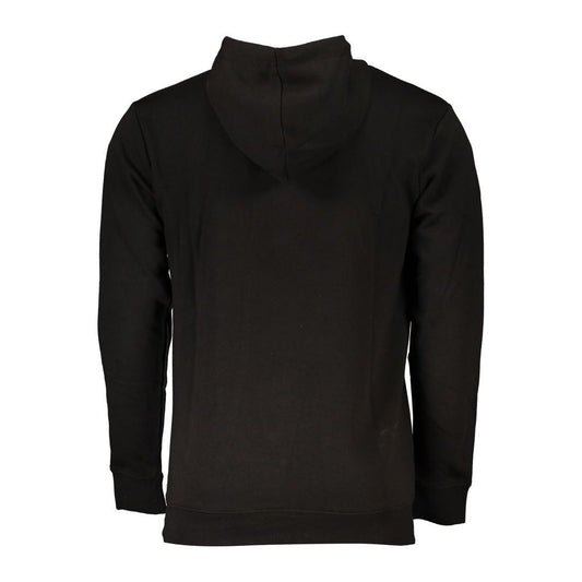 Cavalli Class Sleek Black Hooded Sweatshirt with Logo sleek-black-hooded-sweatshirt-with-logo