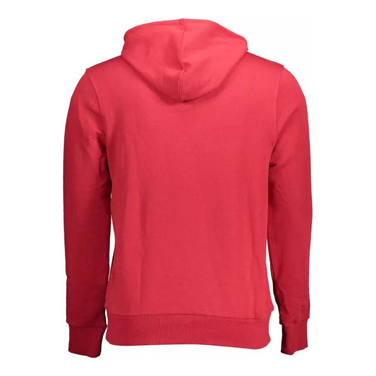 Cavalli Class Pink Cotton Hooded Sweatshirt with Logo Print pink-cotton-sweater-12