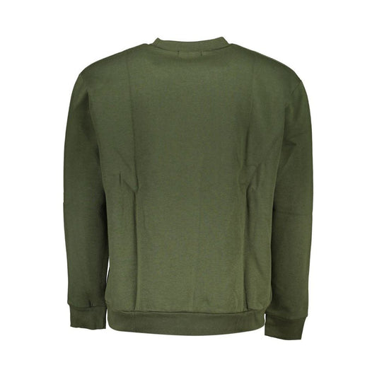 Cavalli Class Elegant Green Fleece Crew Neck Sweatshirt elegant-green-fleece-crew-neck-sweatshirt