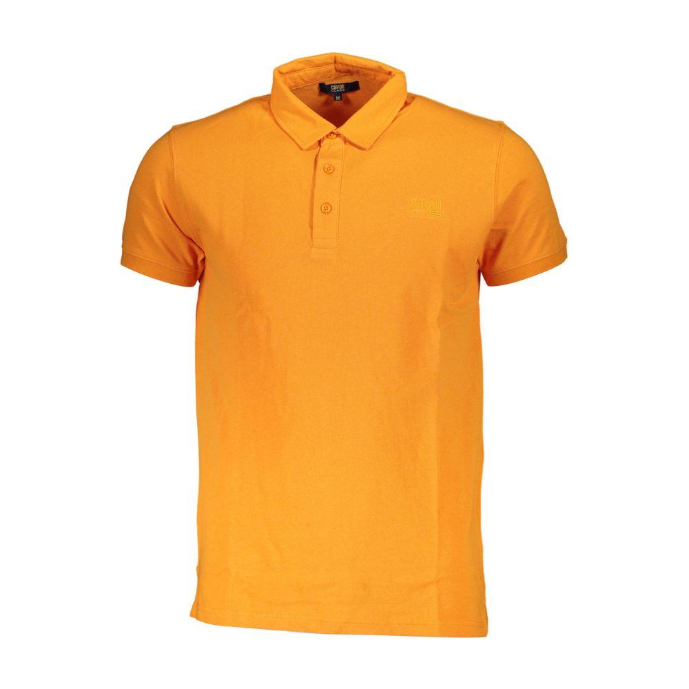 Cavalli Class Orange Cotton Polo Shirt orange-cotton-polo-shirt-11