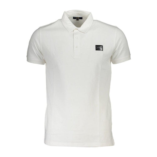 Cavalli Class White Cotton Polo Shirt white-cotton-polo-shirt-24