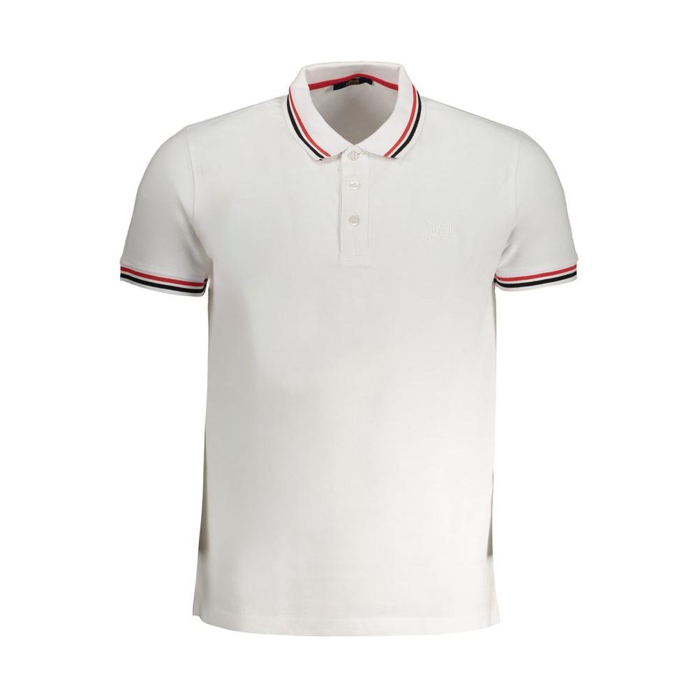 Cavalli Class White Cotton Polo Shirt white-cotton-polo-shirt-36