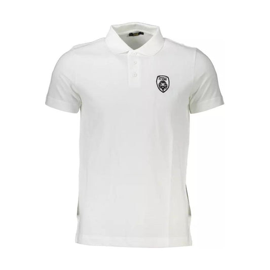 Cavalli Class Chic White Embroidered Polo for Men chic-white-embroidered-polo-for-men