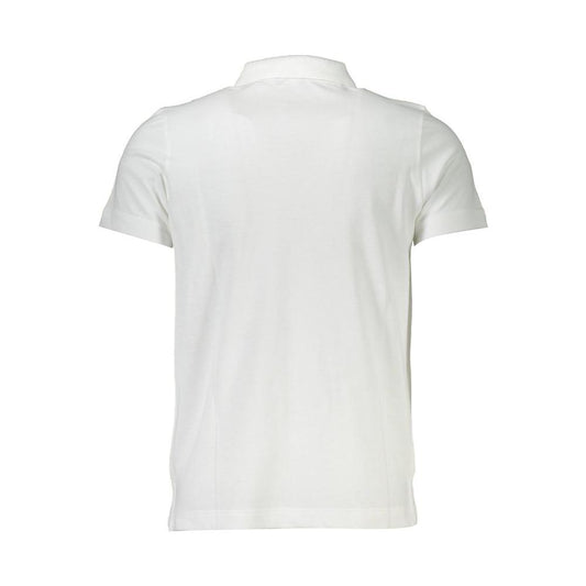 Chic White Embroidered Polo for Men