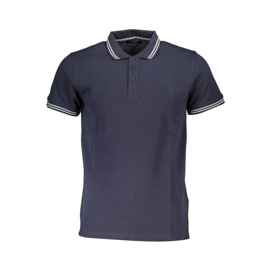 Cavalli Class Blue Cotton Polo Shirt blue-cotton-polo-shirt-28