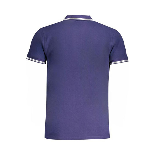 Cavalli Class Blue Cotton Polo Shirt blue-cotton-polo-shirt-44