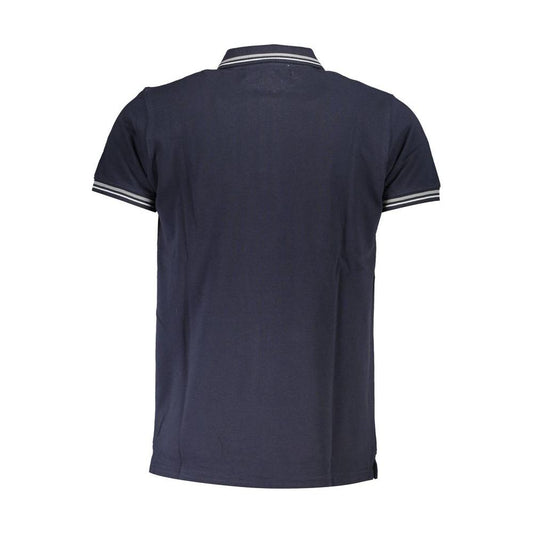 Cavalli Class Blue Cotton Polo Shirt blue-cotton-polo-shirt-20