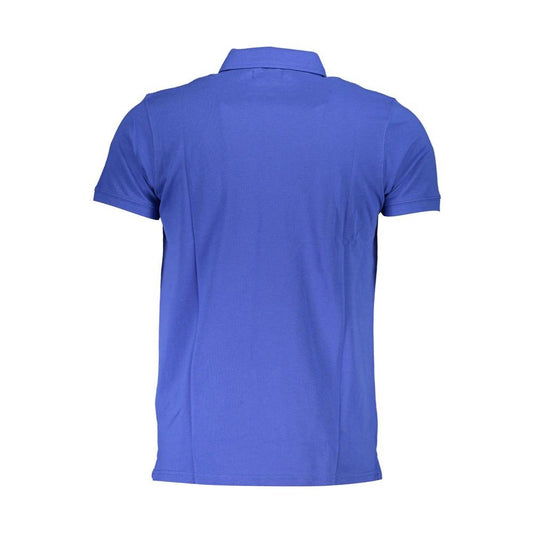 Cavalli Class Blue Cotton Polo Shirt blue-cotton-polo-shirt-29