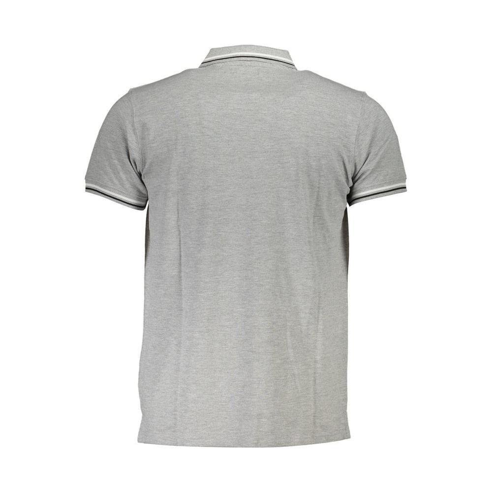 Cavalli Class Gray Cotton Polo Shirt gray-cotton-polo-shirt-11