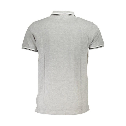 Cavalli Class Gray Cotton Polo Shirt gray-cotton-polo-shirt-13