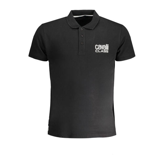 Black Cotton Polo Shirt