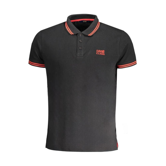 Black Cotton Polo Shirt